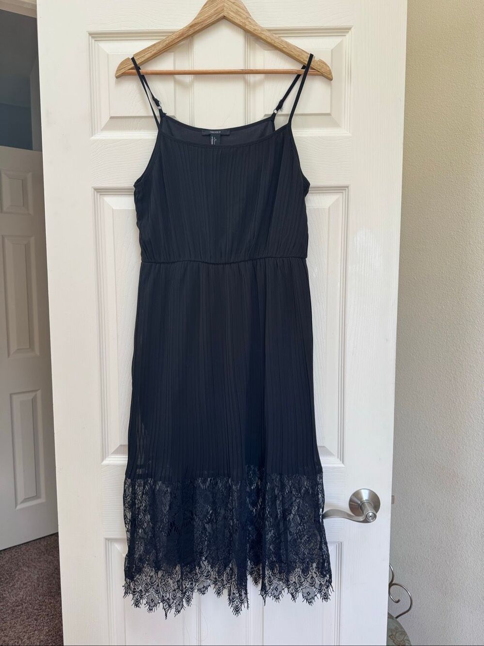 Forever21 black L spider lace sleeveless y2k dress empire summer casual whimsygo